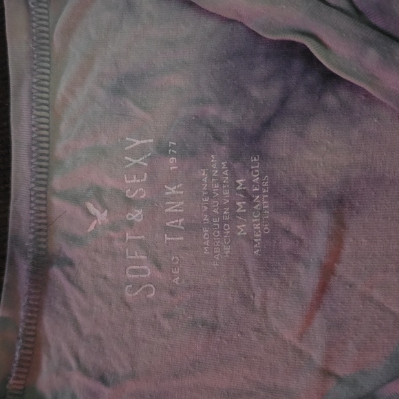 Blue Tie-Dye Women's Top AMERICAN EAGLE - Picture 3 of 6